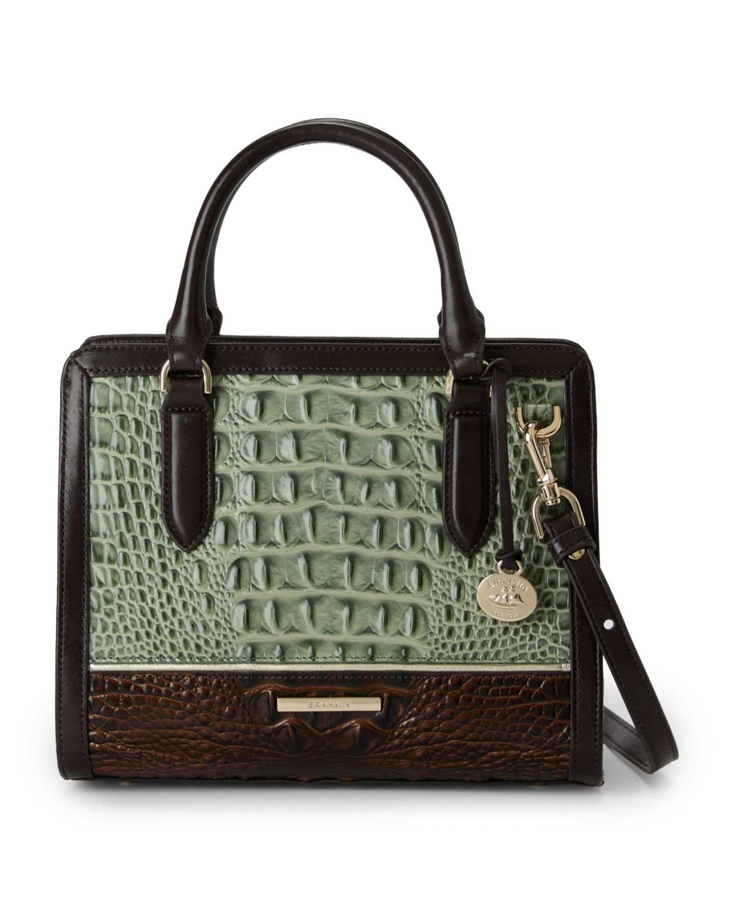 Женская сумка Brahmin Cami Northway Leather Satchel, цвет: Softgrass — фото 5