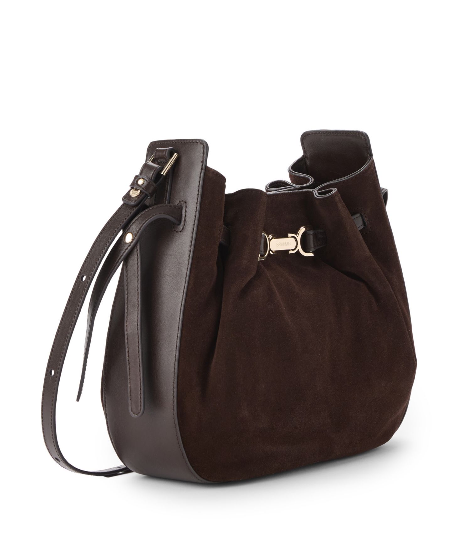 Женская сумка Brahmin Marge Grassland Small Leather Crossbody, цвет: Шоколадный — фото 3
