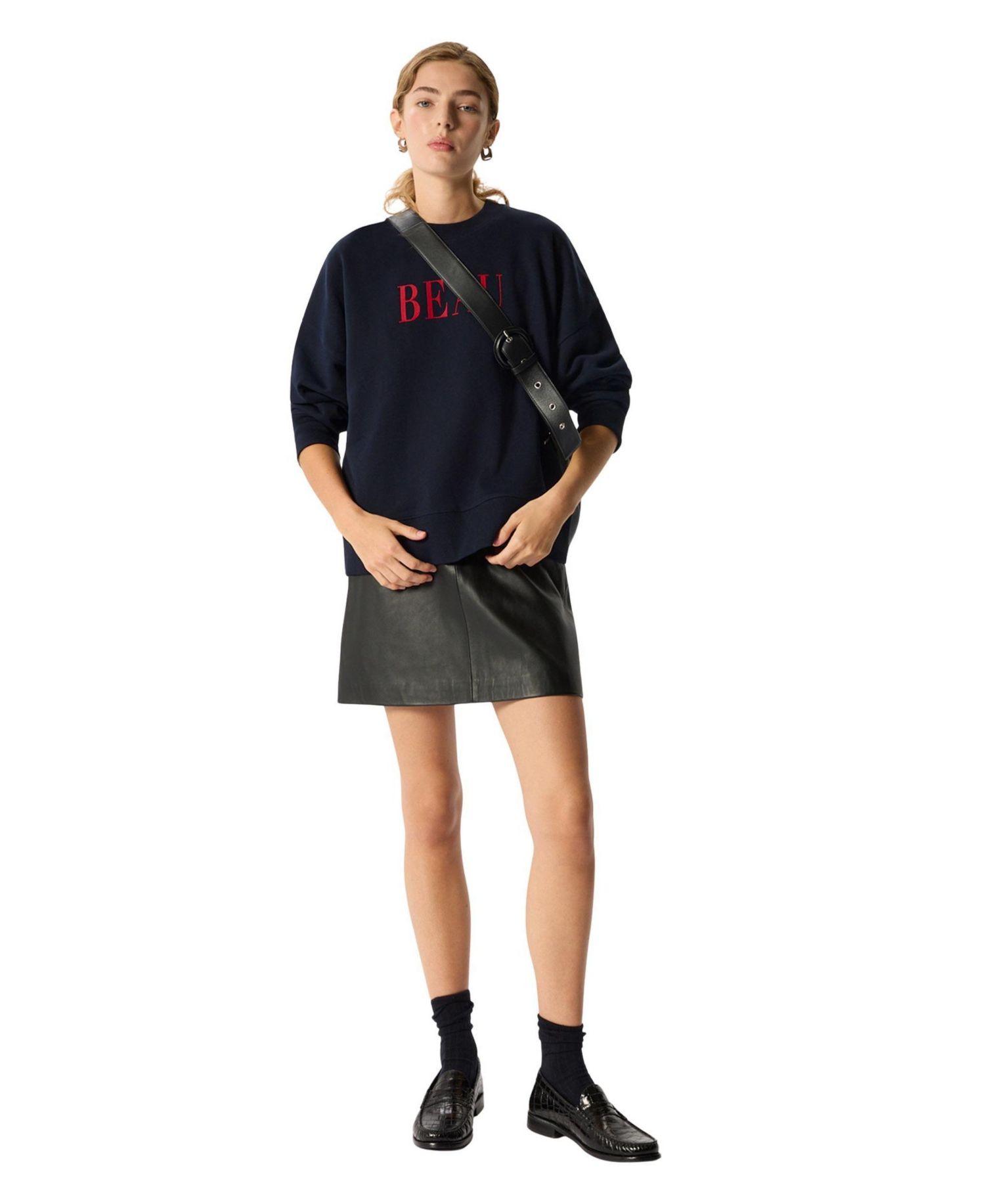 Women's Beau Cotton Oversized Crewneck Sweatshirt