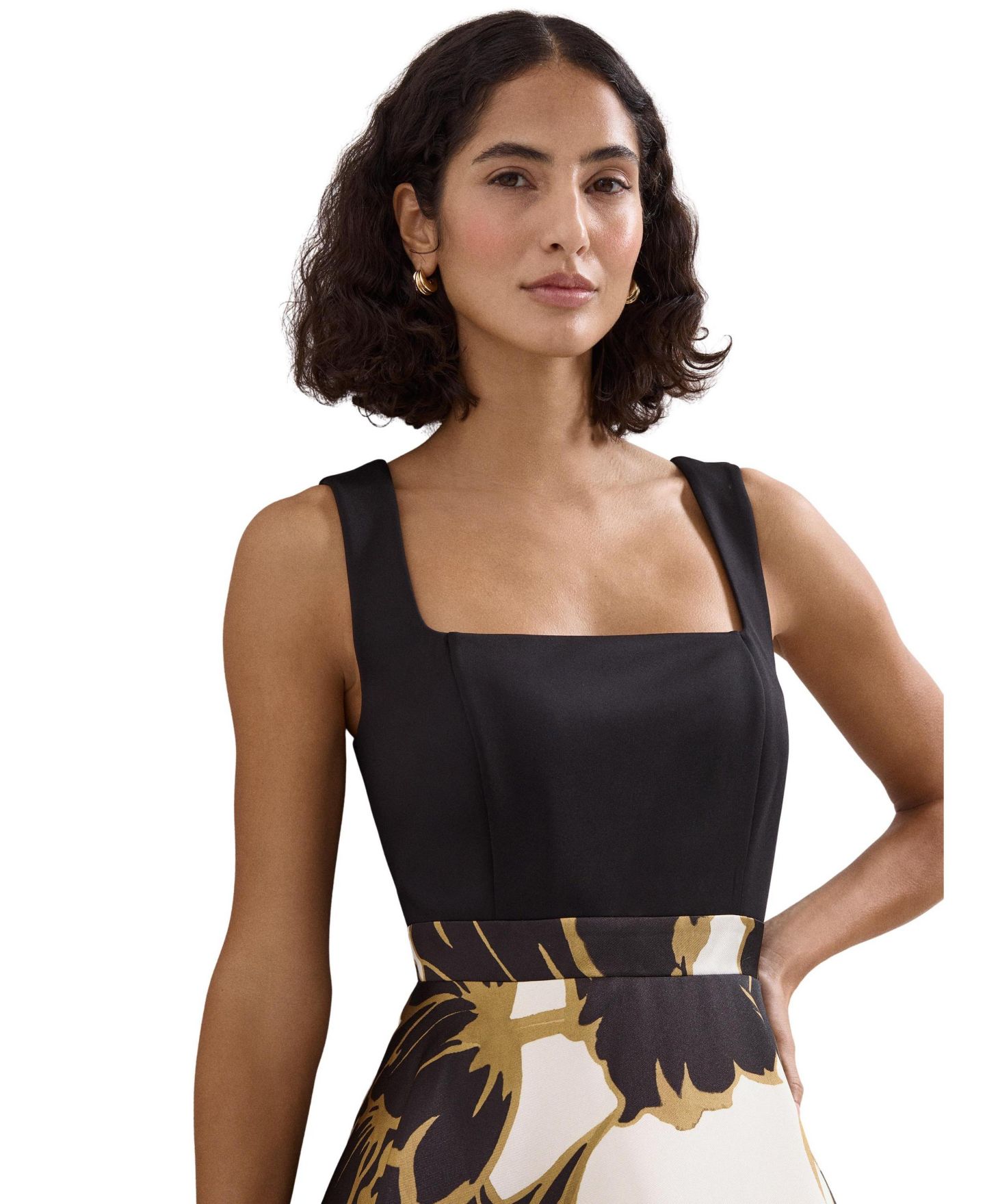 Женское платье Phase Eight Delie Floral Fit & Flare Wedding Guest Midi, цвет: Разноцветный — фото 4