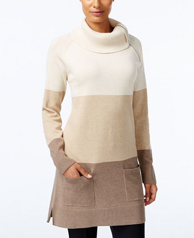 Jeanne Pierre Colorblocked Tunic Sweater