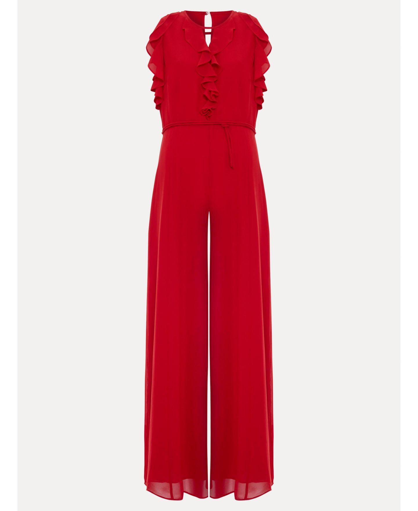 Женский комбинезон Phase Eight Front Wide Leg Jumpsuit Cinched Waist, цвет: Красный — фото 6