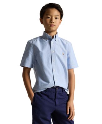Boys' 8-20 Cotton Oxford Short-Sleeve Shirt