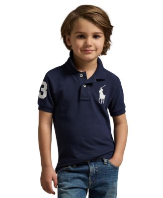 Toddler and Little Boys Big Pony Cotton Mesh Polo