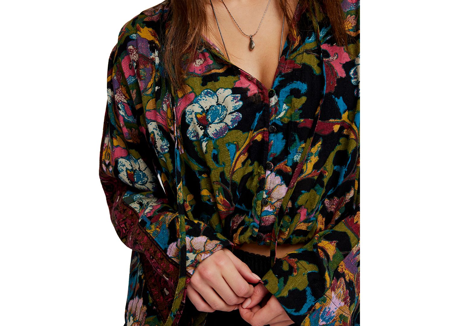 Women's Juliette Floral-Print V-Neck Bell-Sleeve Blouse