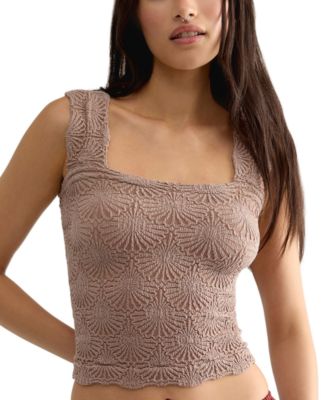 Women's Love Letter Jacquard Camisole Top
