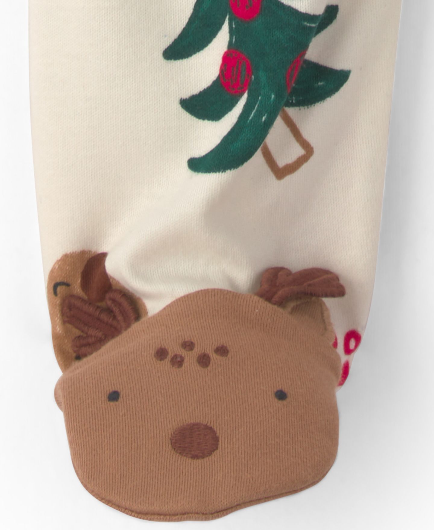 Детский комбинезон для сна Carter's Christmas Icon на двусторонней молнии, цвет: Кремовый — фото 4