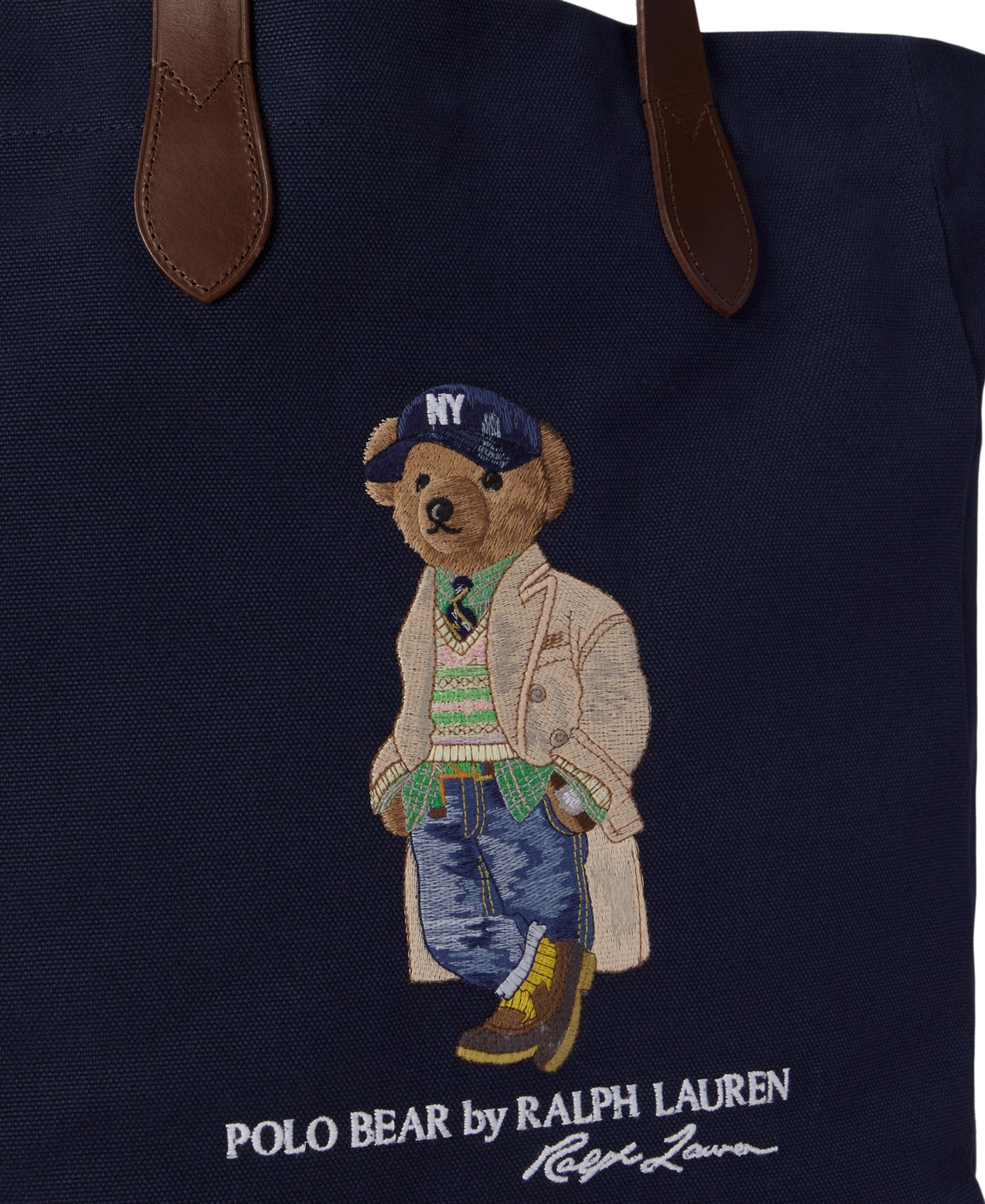 Men's Polo Bear Canvas Shopper Tote