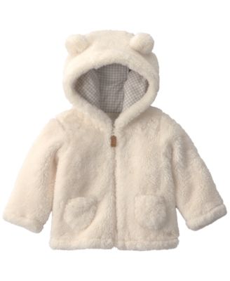 Baby Boys' or Baby Girls' Teddy Fleece Hooded Zip-Up Jacket