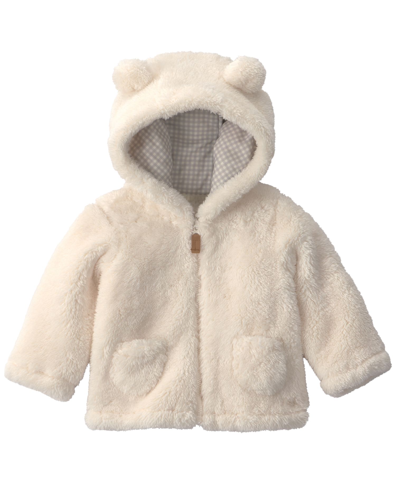 Baby Boys' or Baby Girls' Teddy Fleece Hooded Zip-Up Jacket