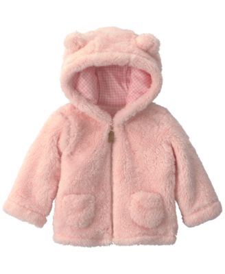 Baby Girls' Hooded Full-Zip Fleece Jacket