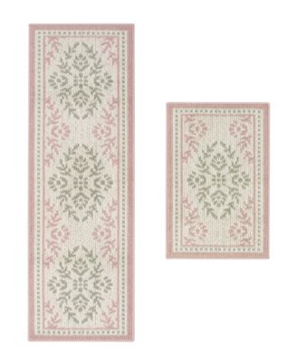All Loop Tufted Skid-Resistant 2-Piece Rug Set