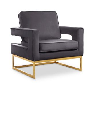 Noah Grey Velvet Accent Chair