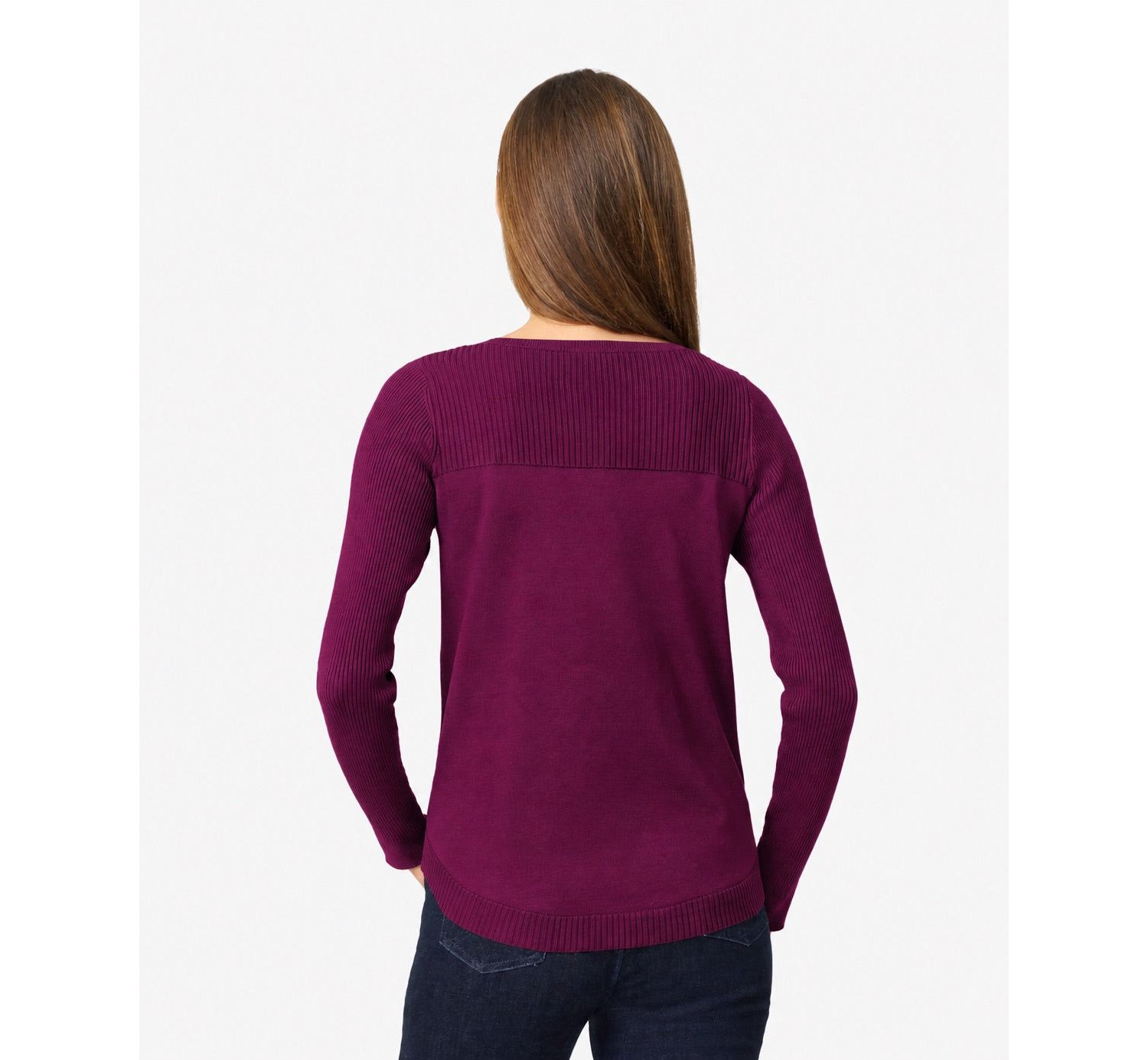 Women's Boat Neck Long-Sleeve Sweater