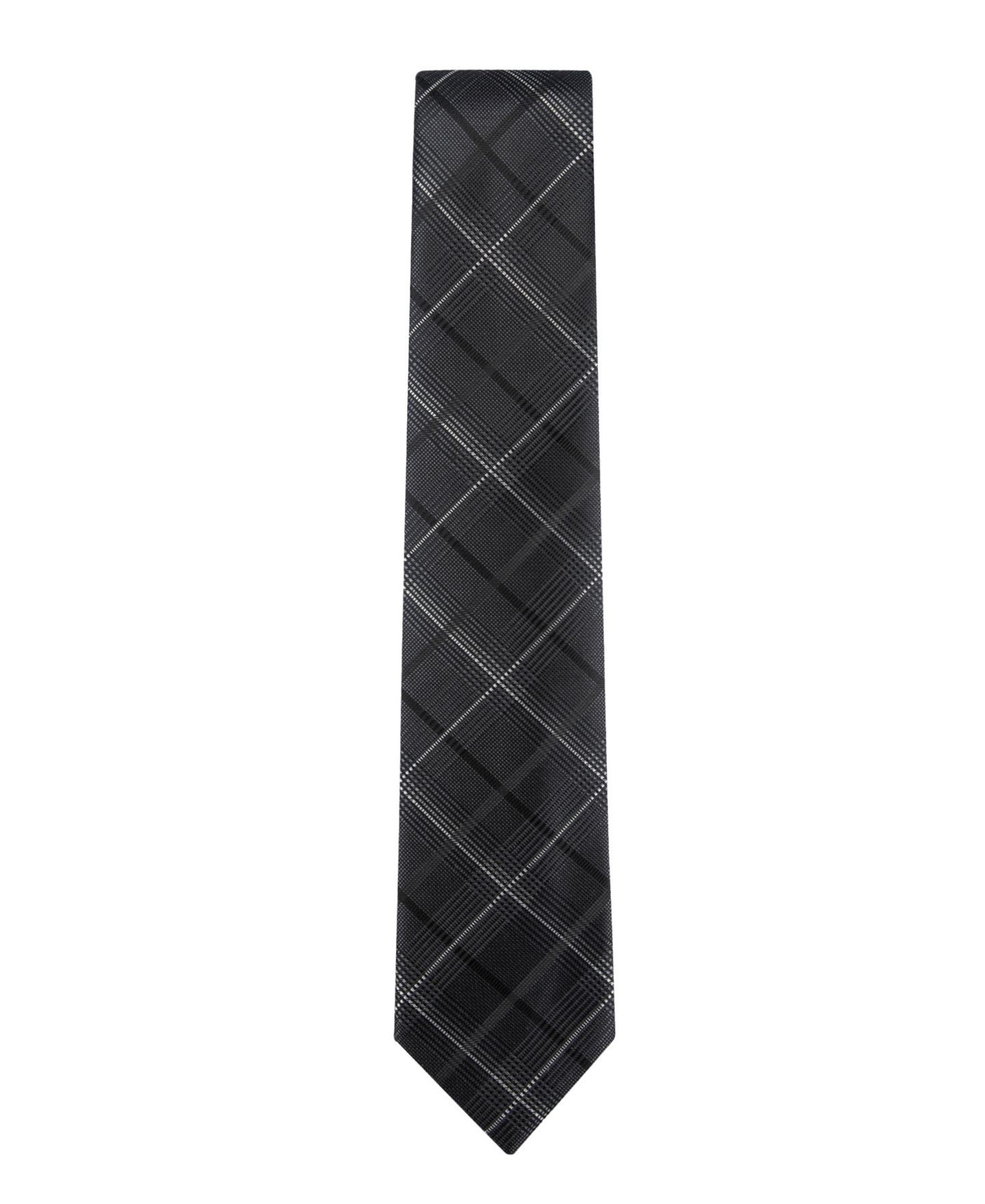 Мужской галстук Tommy Hilfiger Bellaire Plaid Tie, цвет: Чёрный — фото 3