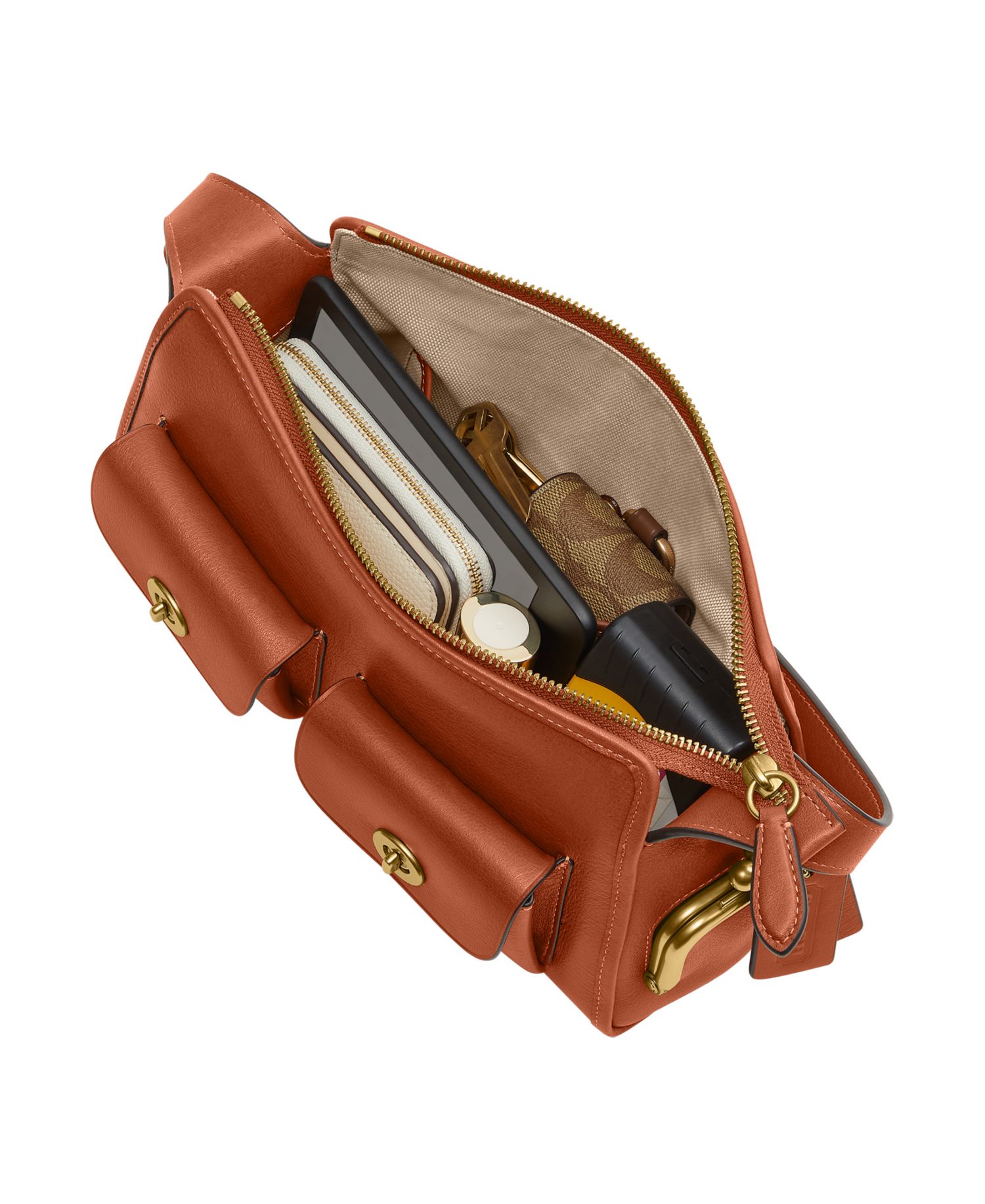 Haversack Turnlock Medium Leather Shoulder Bag 27