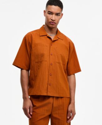 Men's Boxy Crinkled Shirt
