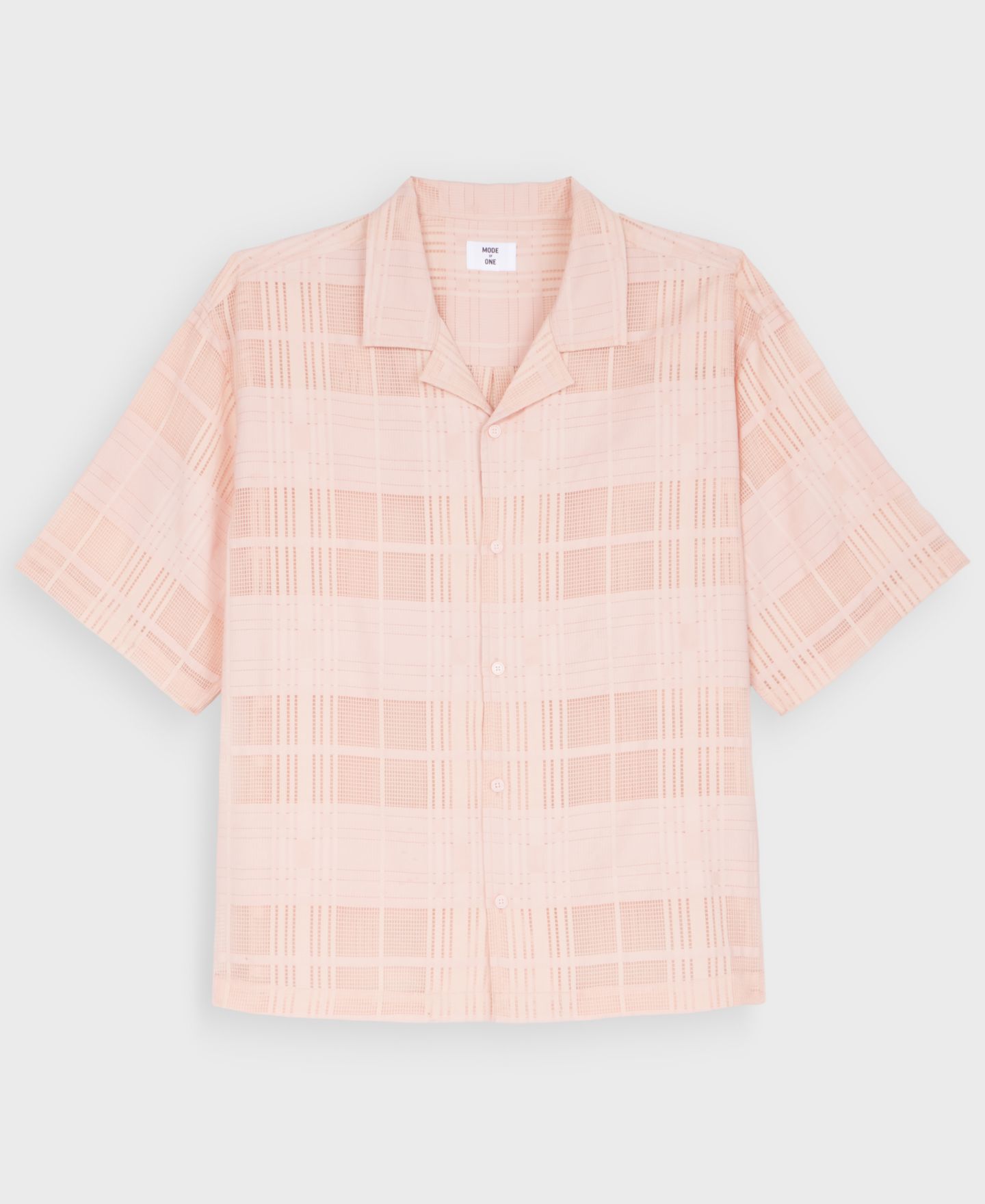 Мужская рубашка Mode of One Camp Collar Short-Sleeve Plaid, цвет: Shy Bouquet — фото 6
