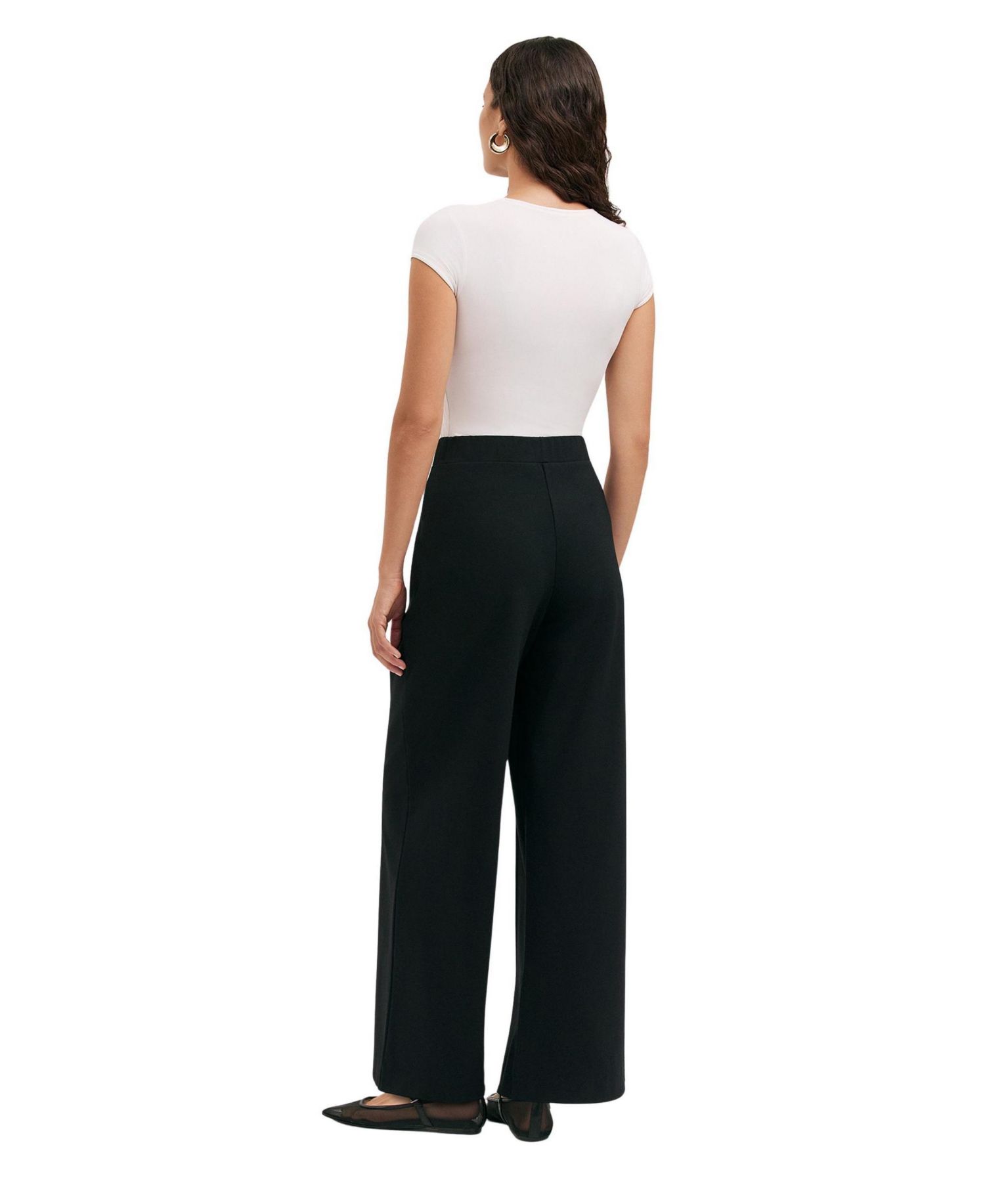 Women's Caryl Wide-Leg Ponte Jersey Trousers
