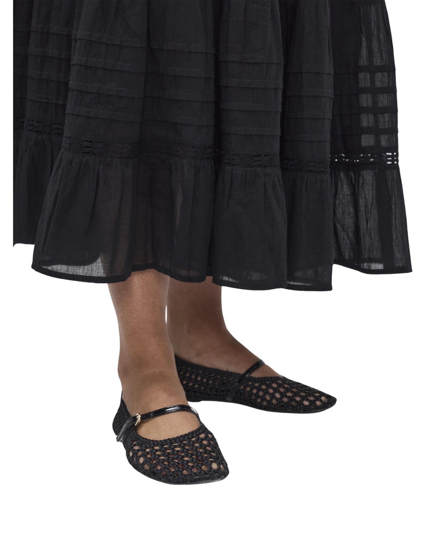 Women's Imani Tiered High-Waisted Midi Skirt