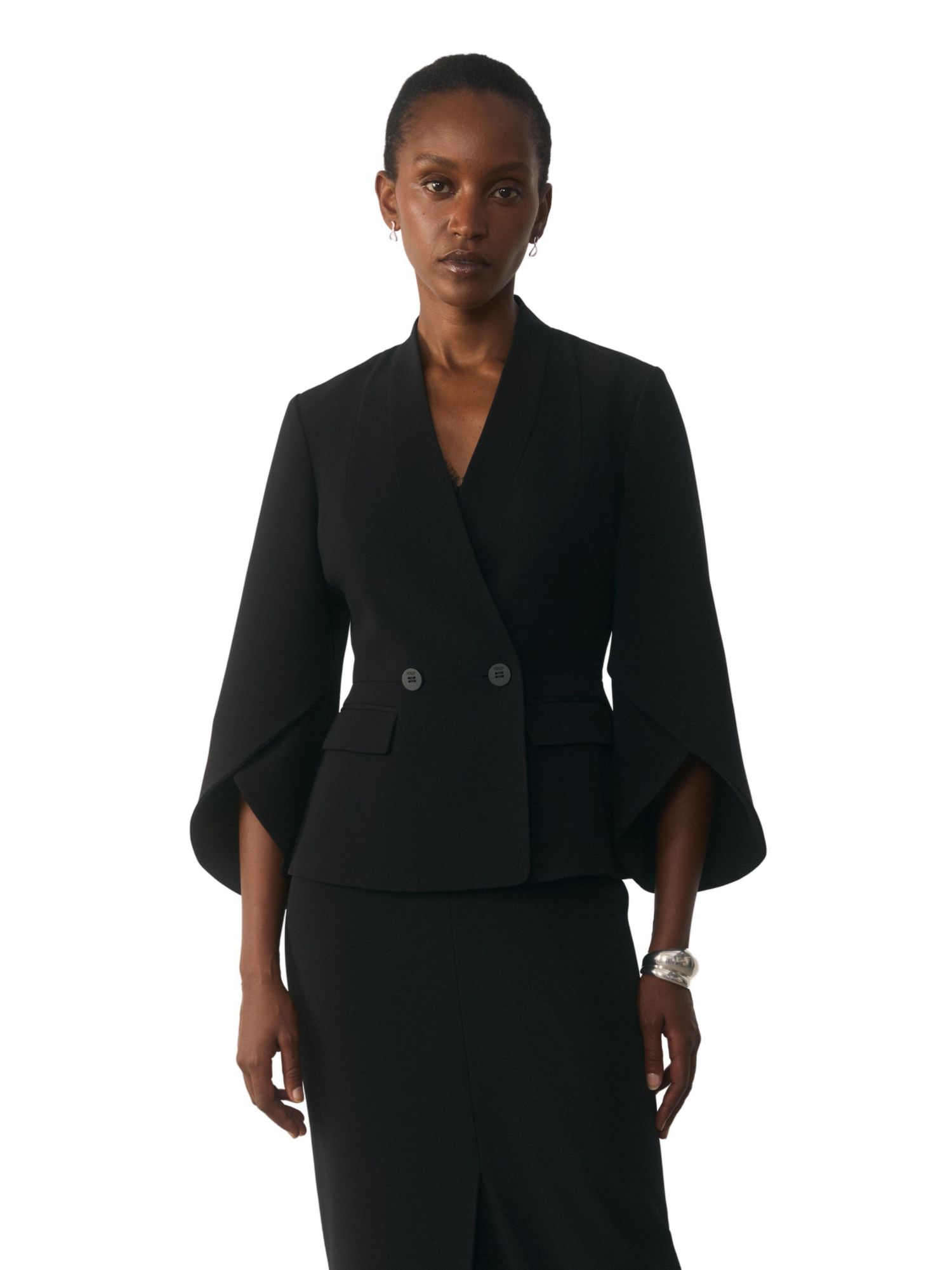 Women's Ansdell Clever Crepe Cape-Sleeve Blazer