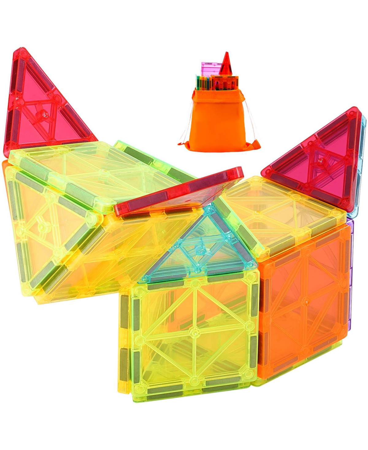 Sugift Magnetic Building Tiles 32-Piece Building Set, Ages 3+