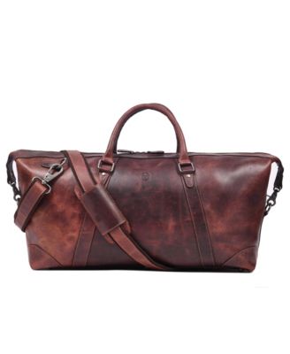 Genuine Full-Grain Leather Duffel Bag for Men and Women