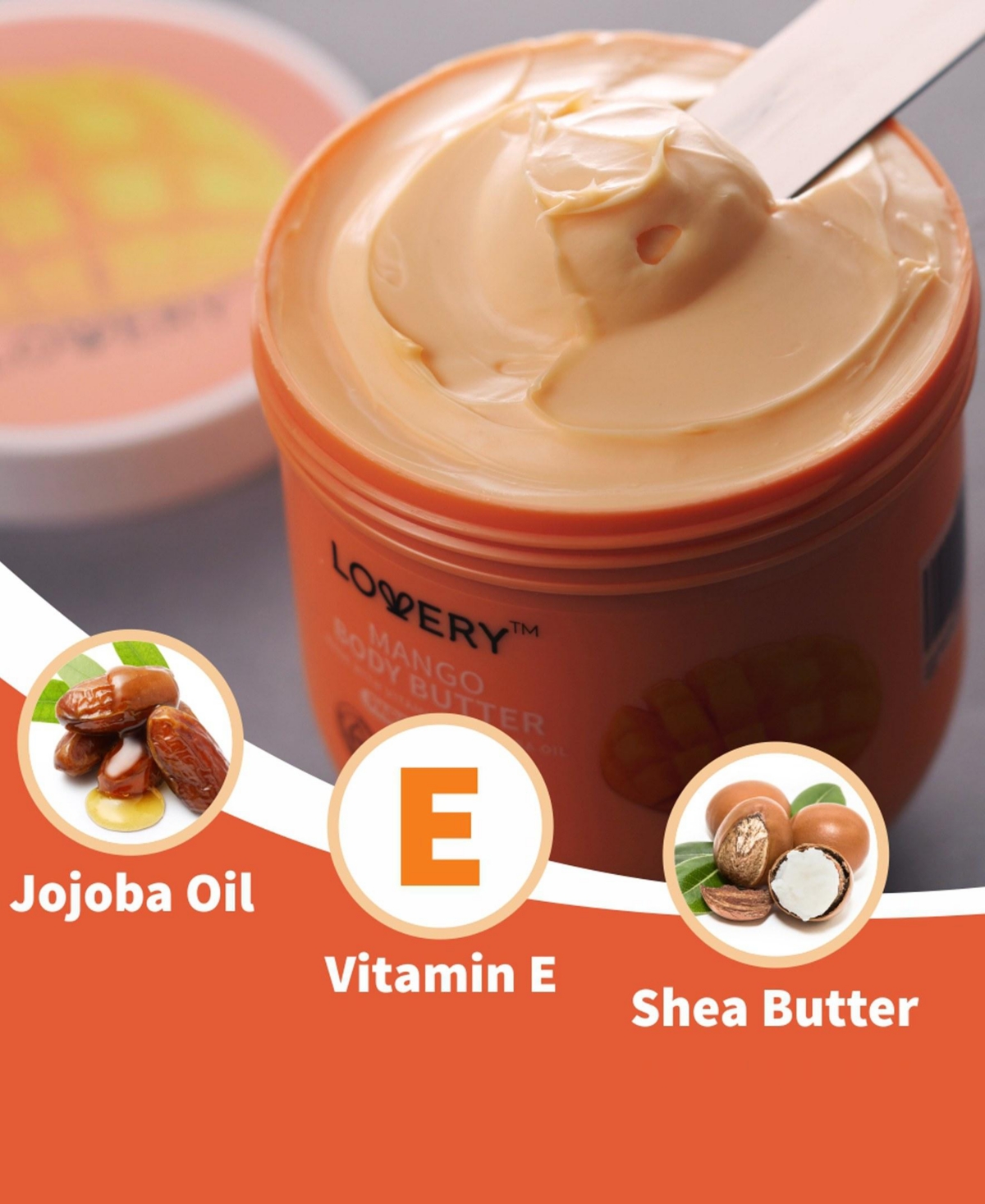 Lovery 12 Ounce Mango Body Butter, Bath and Body Care Set