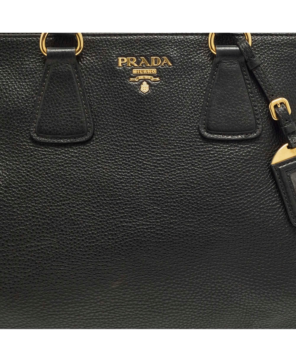 Pre-Owned Prada Women's Vitello Daino Double Zip Leather Tote