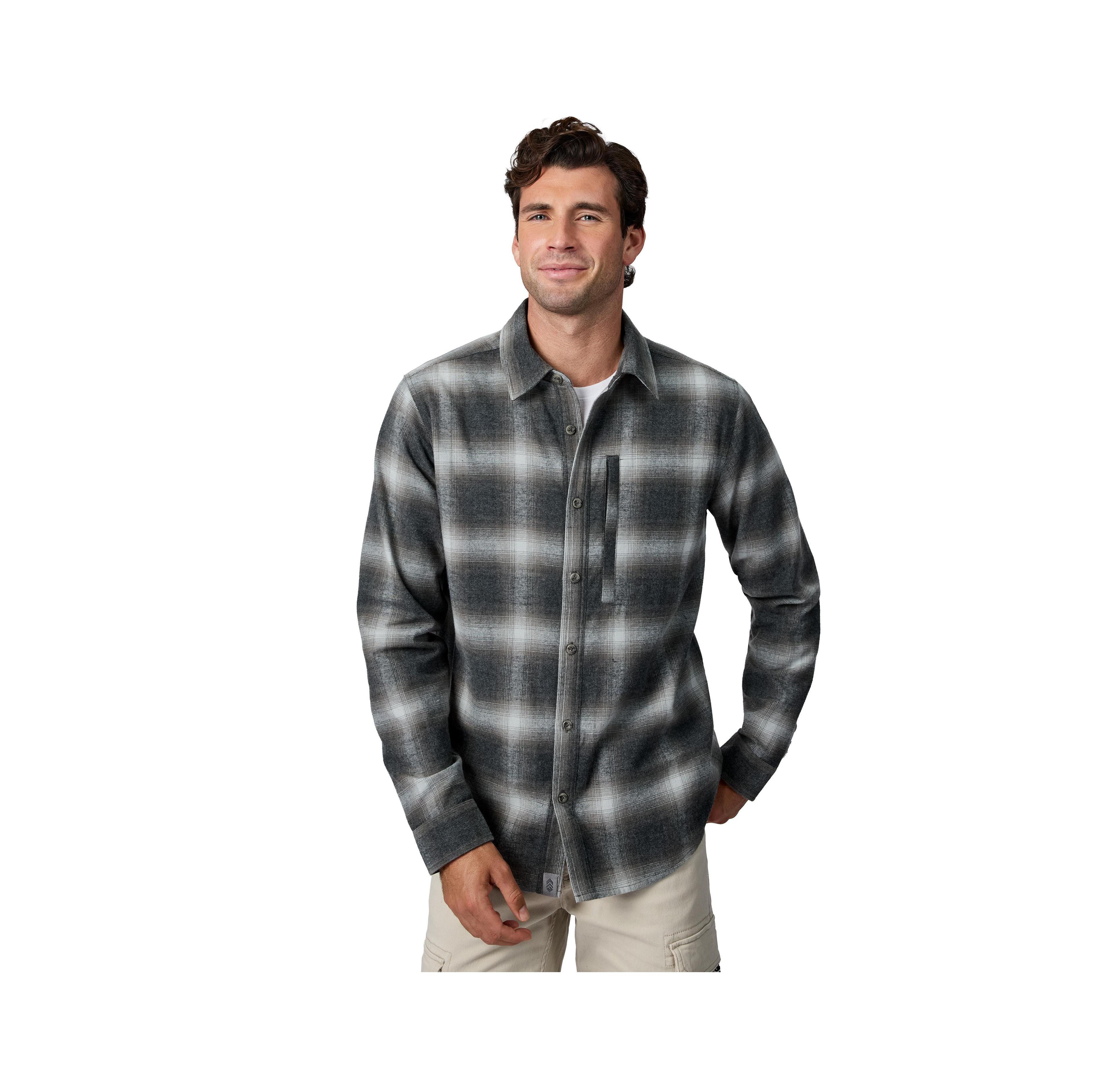 Free Country Men's Easywear Flannel Plaid Long-Sleeve Shirt