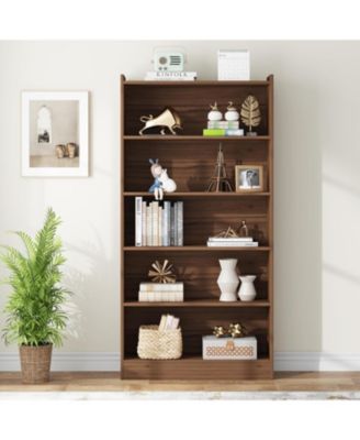 71-inch Tall Bookcase, Modern 6-Tier Library Bookshelf with Storage Shelves for Bedroom Living Room