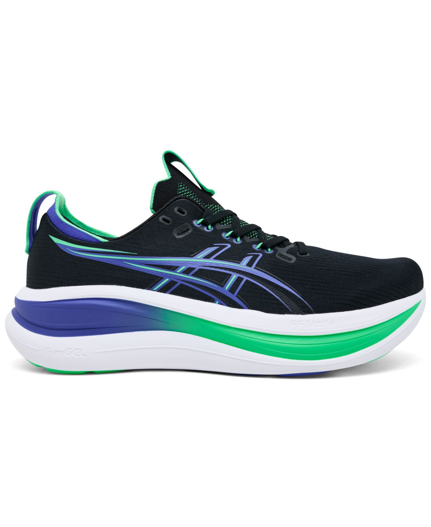 Мужские кроссовки Asics Gel-Nimbus 28 Running, цвет: Чёрный / Кобальтовый — фото 2
