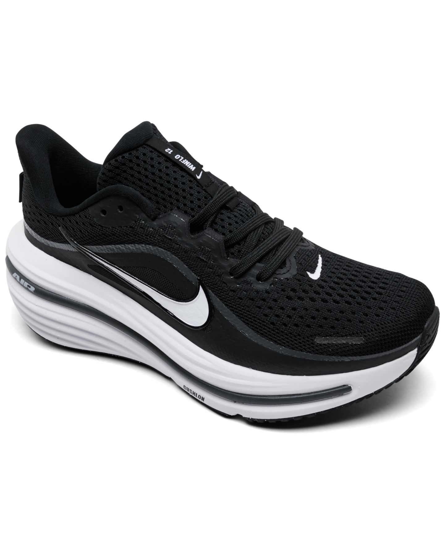 Женские кроссовки Nike Winflo 12 Wide Width Road Running, цвет: Чёрный / Белый — фото 1