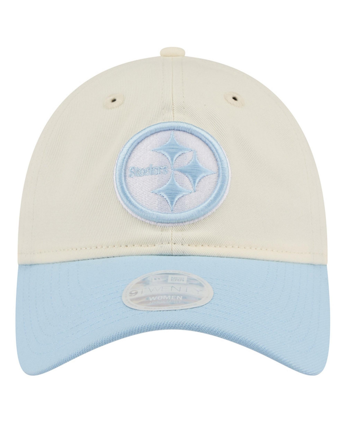 New Era Women's Cream/Coastal Blue Pittsburgh Steelers 9TWENTY Adjustable Hat