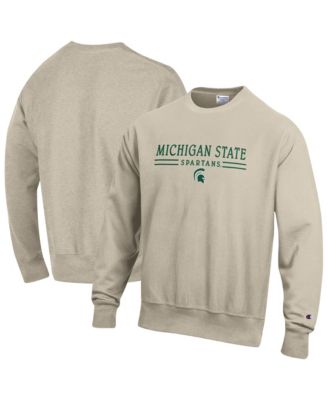 Men's Michigan State Spartans Reverse Weave Heavyweight Fleece-Lined Crewneck Sweatshirt