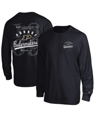 Men's Purdue Boilermakers Screen-Print Long-Sleeve Crewneck T-Shirt