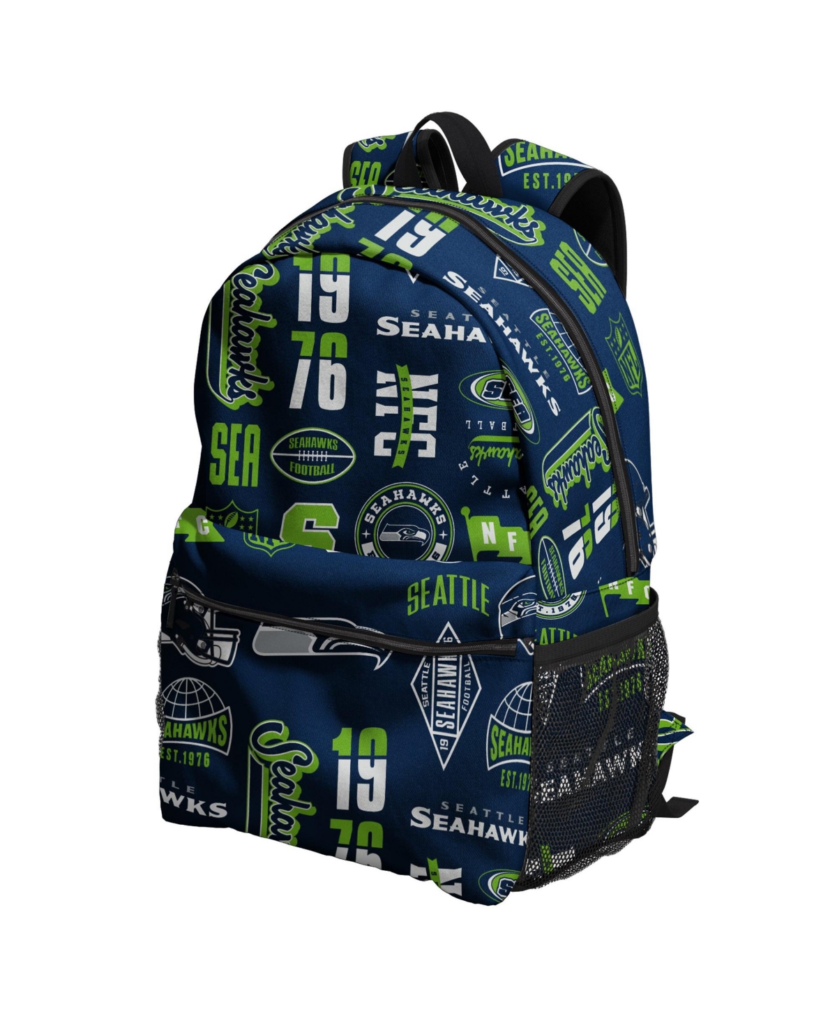 Outerstuff Boys' and Girls' Seattle Seahawks School Water-Bottle Sleeves Backpack and Lunchbox Set