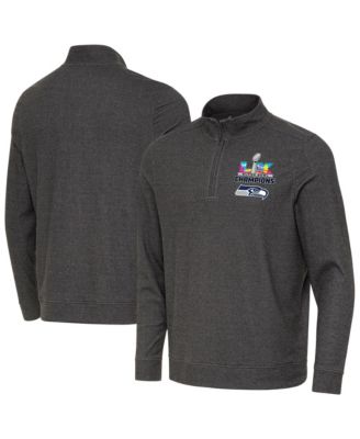 Men's Black Seattle Seahawks Super Bowl LX s Subtle Quarter-Zip Pullover Jacket