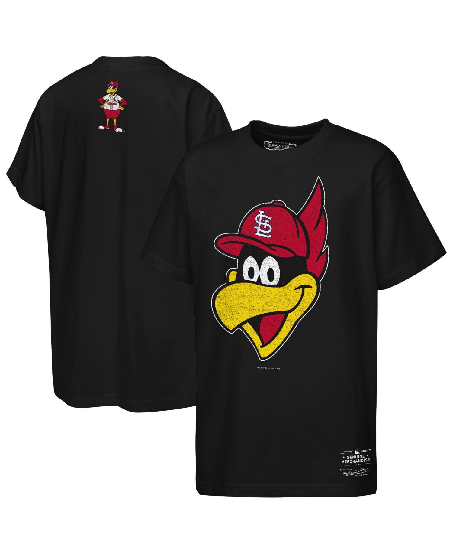 Boys' 4-20 and Girls' 4-16 St. Louis Cardinals Big Face Mascot Screen Print Graphic Crewneck T-Shirt
