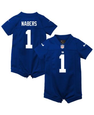 Baby Boys and Girls' New York Giants Malik Nabers Short-Sleeve V-Neck Romper