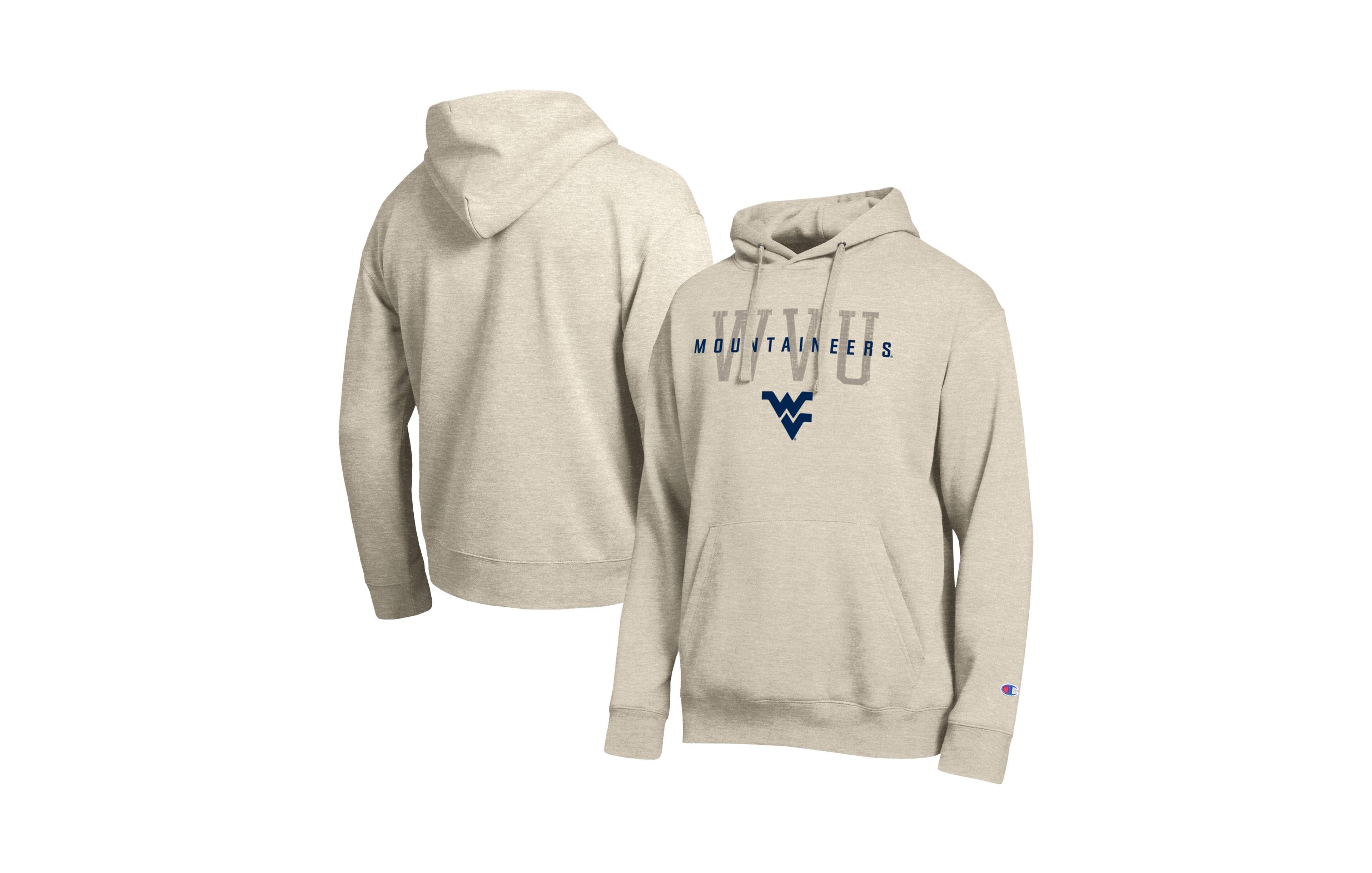 Champion Men's West Virginia Mountaineers All-Star Neutral Stack Relaxed-Fit Fleece-Lined Hoodie