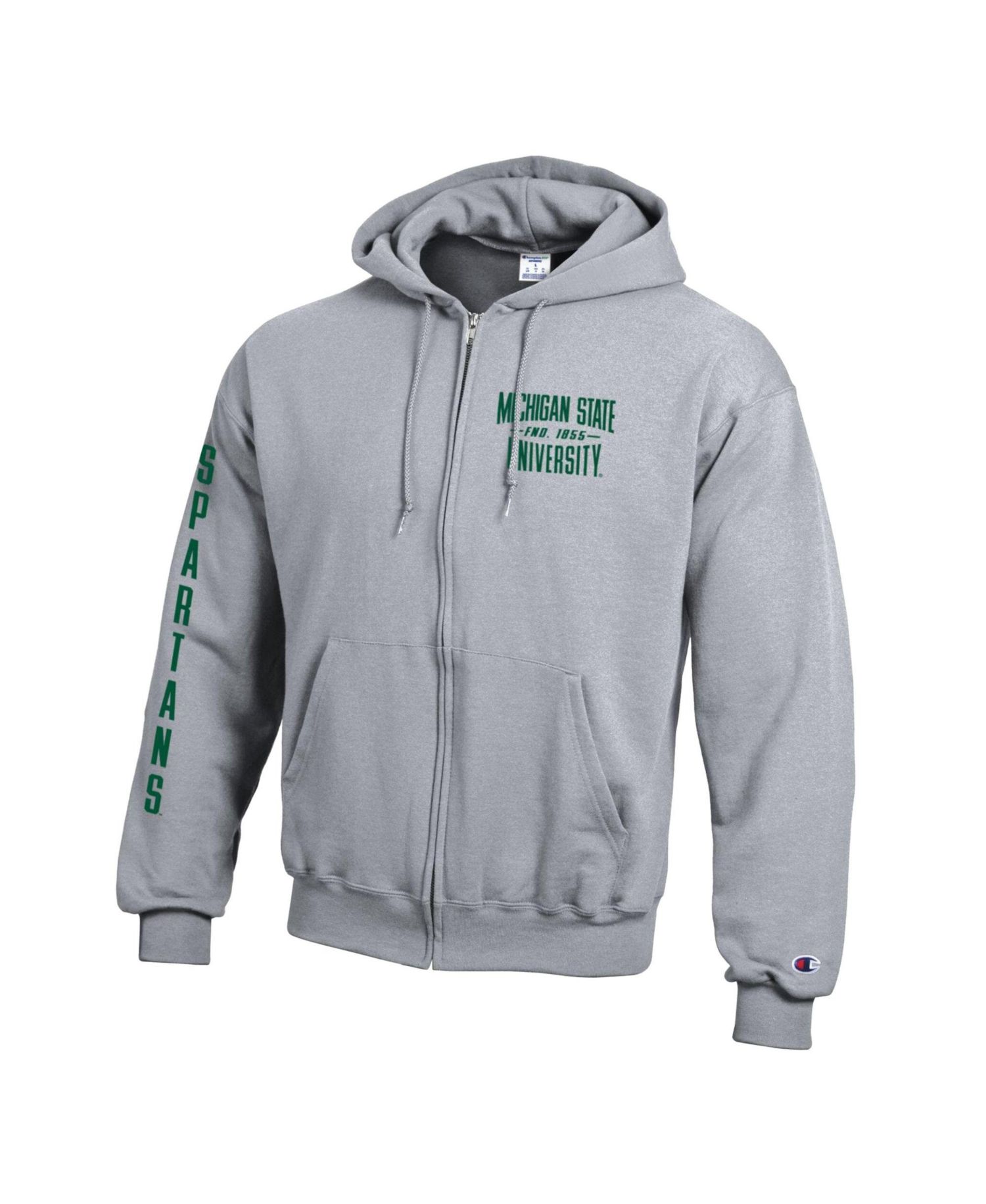 Men's Michigan State Spartans Varsity Powerblend Full-Zip Fleece Hoodie