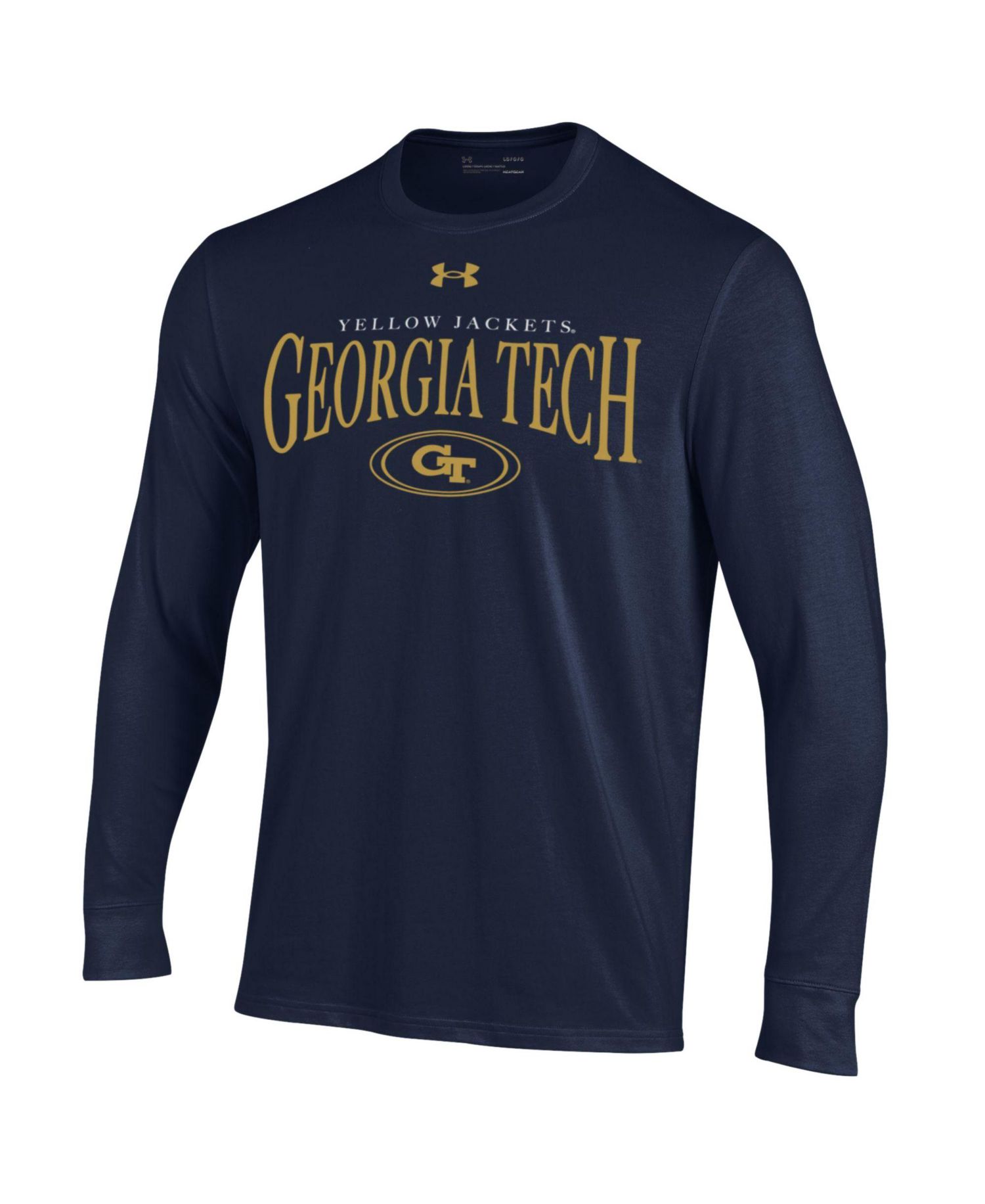 Men's Georgia Tech Yellow Jackets Screen Print Graphics Long Sleeve T-Shirt