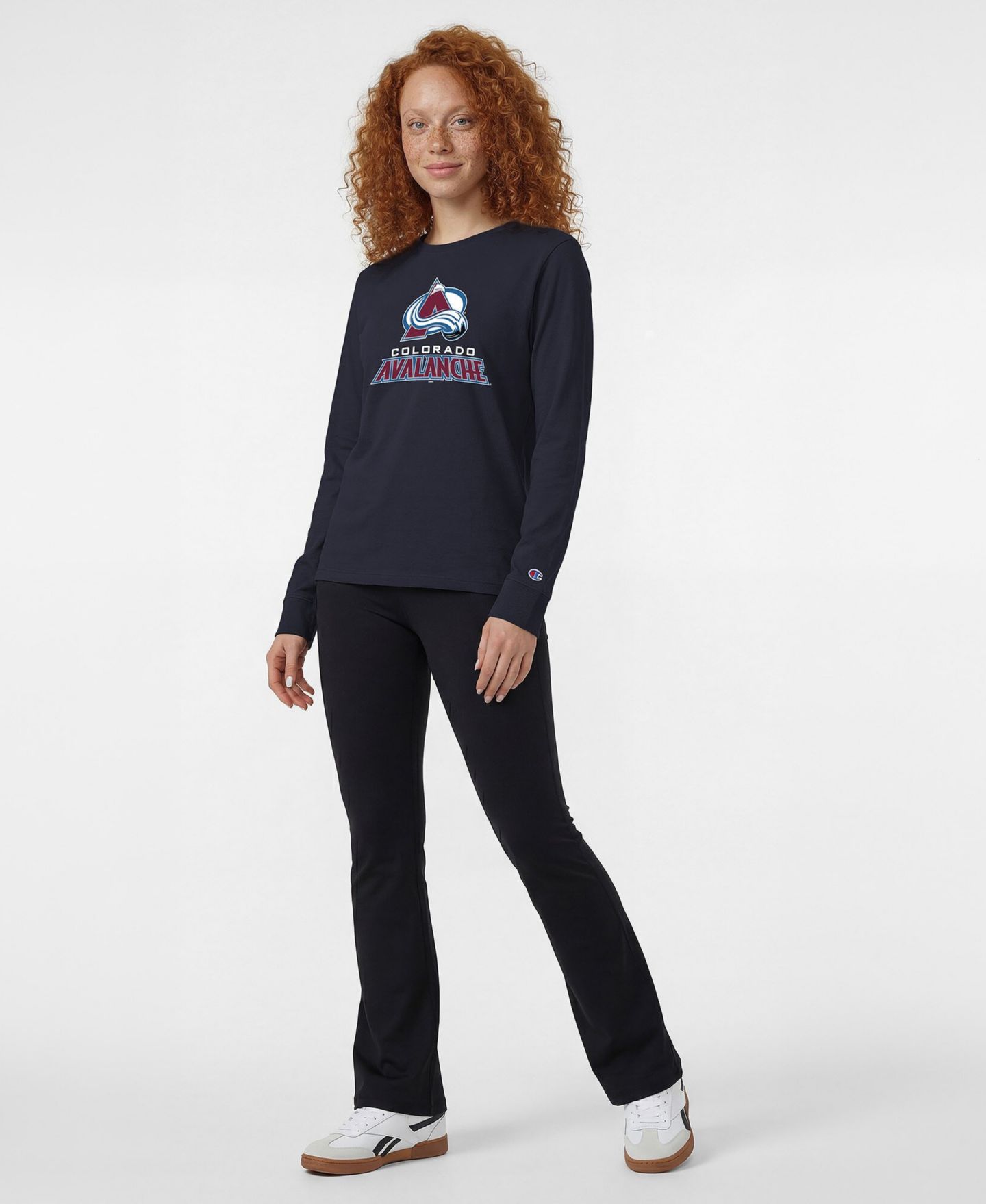 Женская футболка Champion Colorado Avalanche Wordmark Lockup Screen-printed Long-Sleeve — фото 4