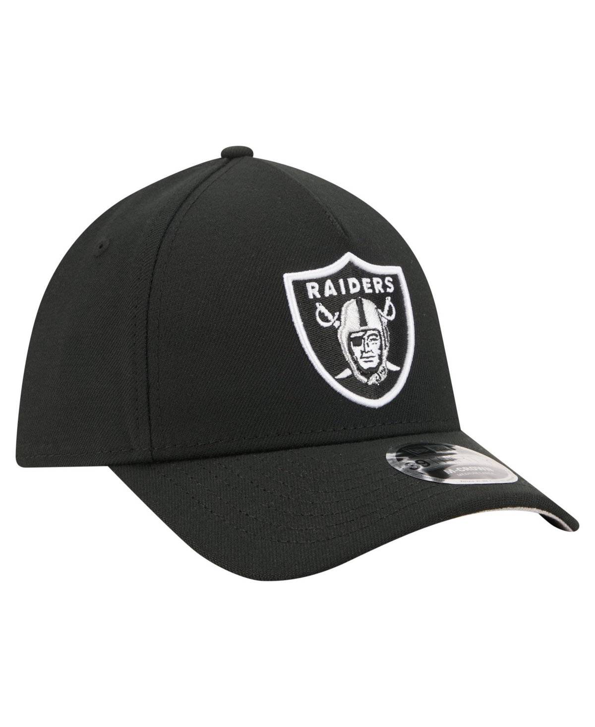 New Era Men's Black Las Vegas Raiders 39THIRTY M-Crown A-Frame Stretch Hat