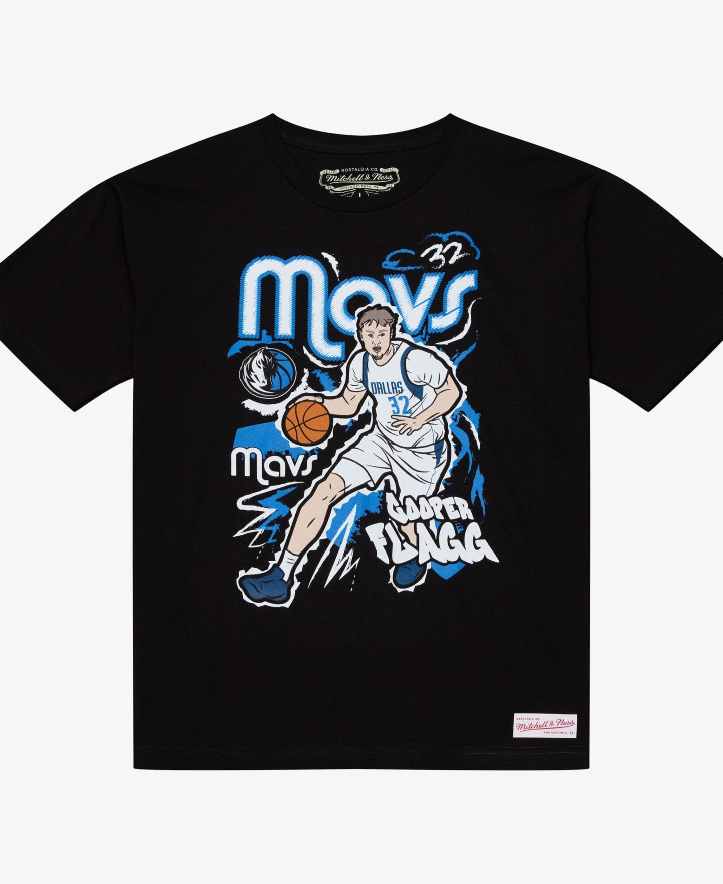 Мужская футболка Mitchell & Ness Dallas Mavericks Cooper Flagg Chalked Up — фото 1