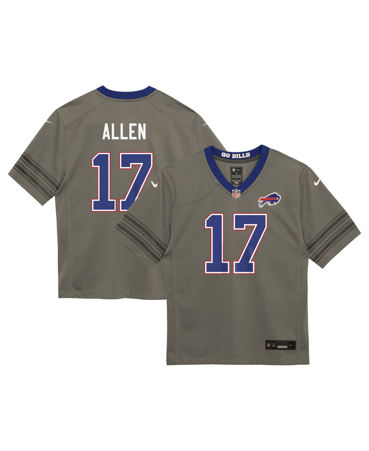 Nike Baby Boys' and Girls' Josh Allen Nickel City Game Jersey - Gray
