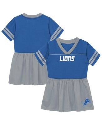 Toddler Girls' 2T-5T Detroit Lions Short-Sleeve V-Neck Fit & Flare Dress