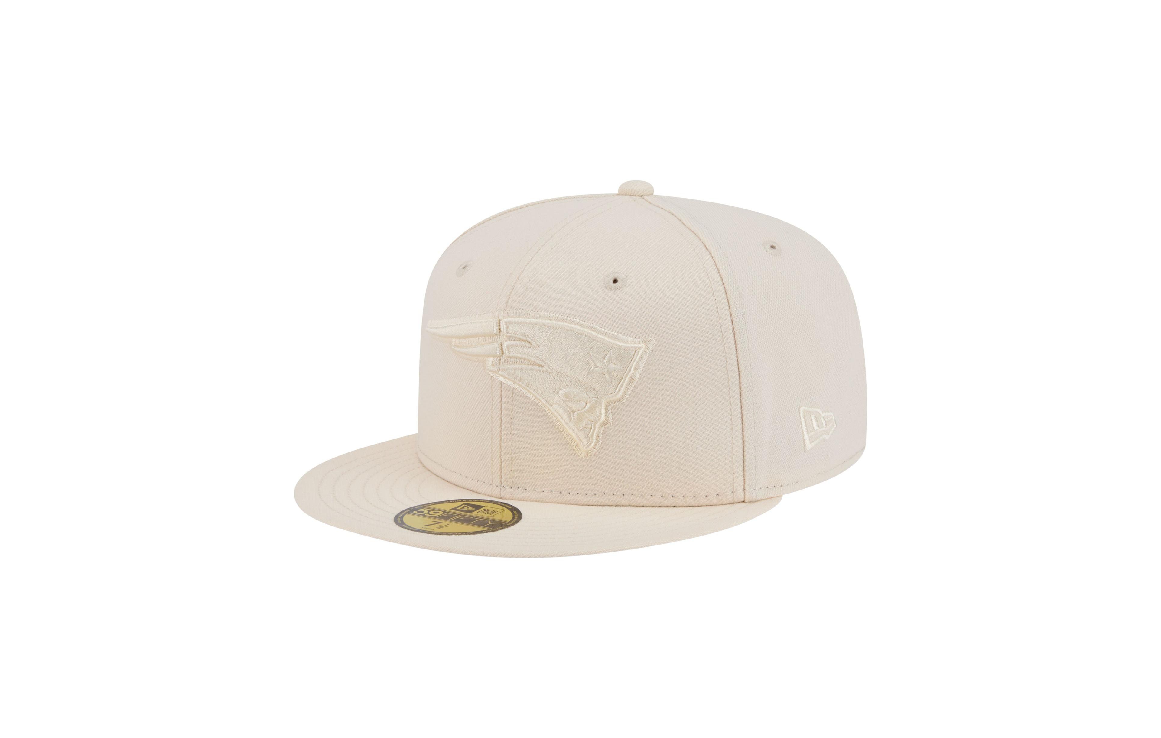 New Era Men's Cream England Patriots Color Pack 59FIFTY Fitted Hat