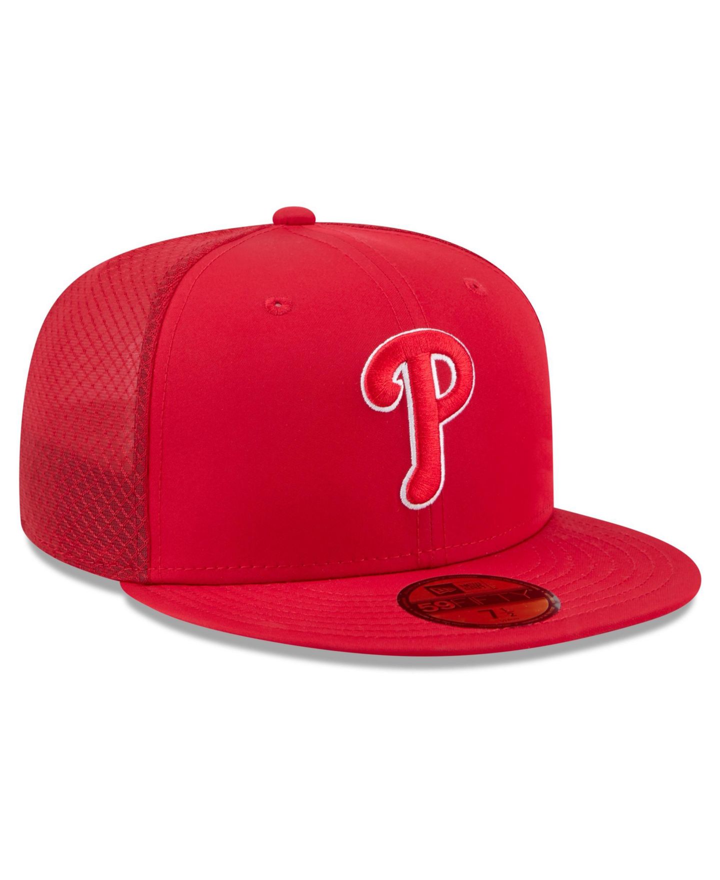 Детская кепка New Era Philadelphia Phillies Batting Practice 59FIFTY Flat Bill Fitted Hat — фото 4